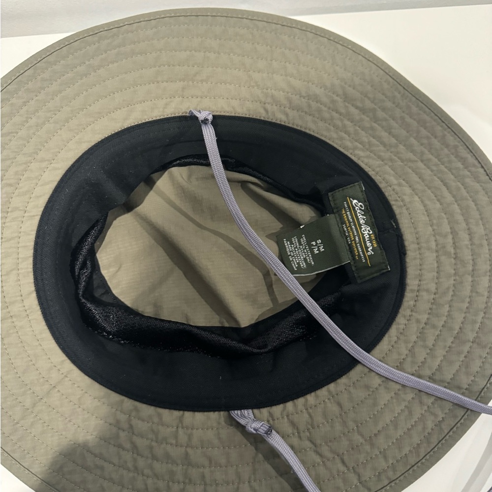 2/$20 Eddie Bauer Sun Bucket Hat Fishing khaki Nylon Brimmed Boonie - Picture 2 of 4